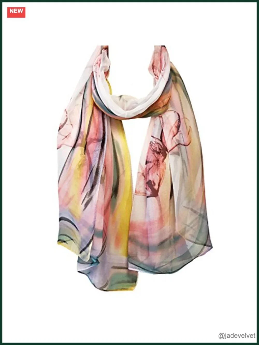 Lightweight Sheer Silky Chiffon Fashion Scarf